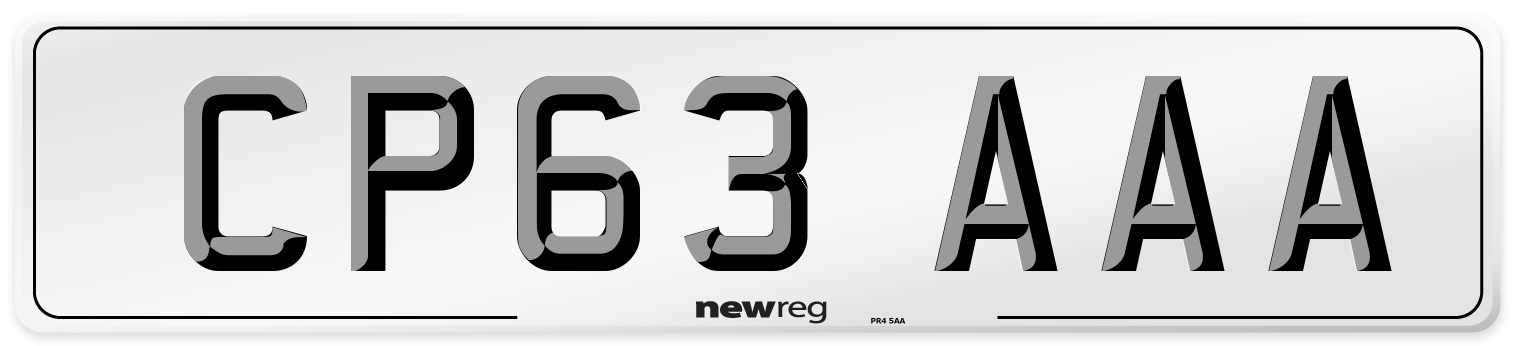 CP63 AAA Number Plate from New Reg
